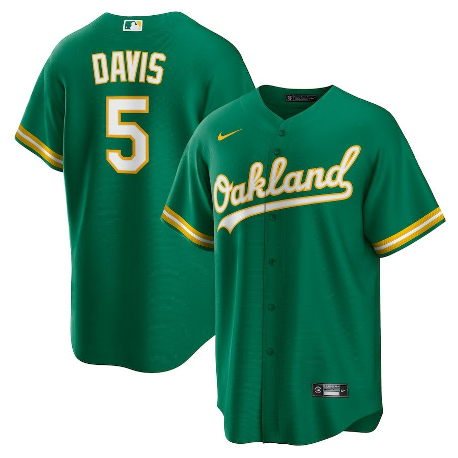 JD Davis Oakland Athletics 2025 Alternate Jersey - Kelly Green