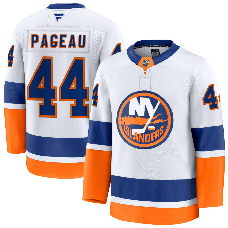 Jean-Gabriel Pageau New York Islanders 2025 Away Jersey - White 1 Jean-Gabriel Pageau New York Islanders 2025 Away Jersey - White