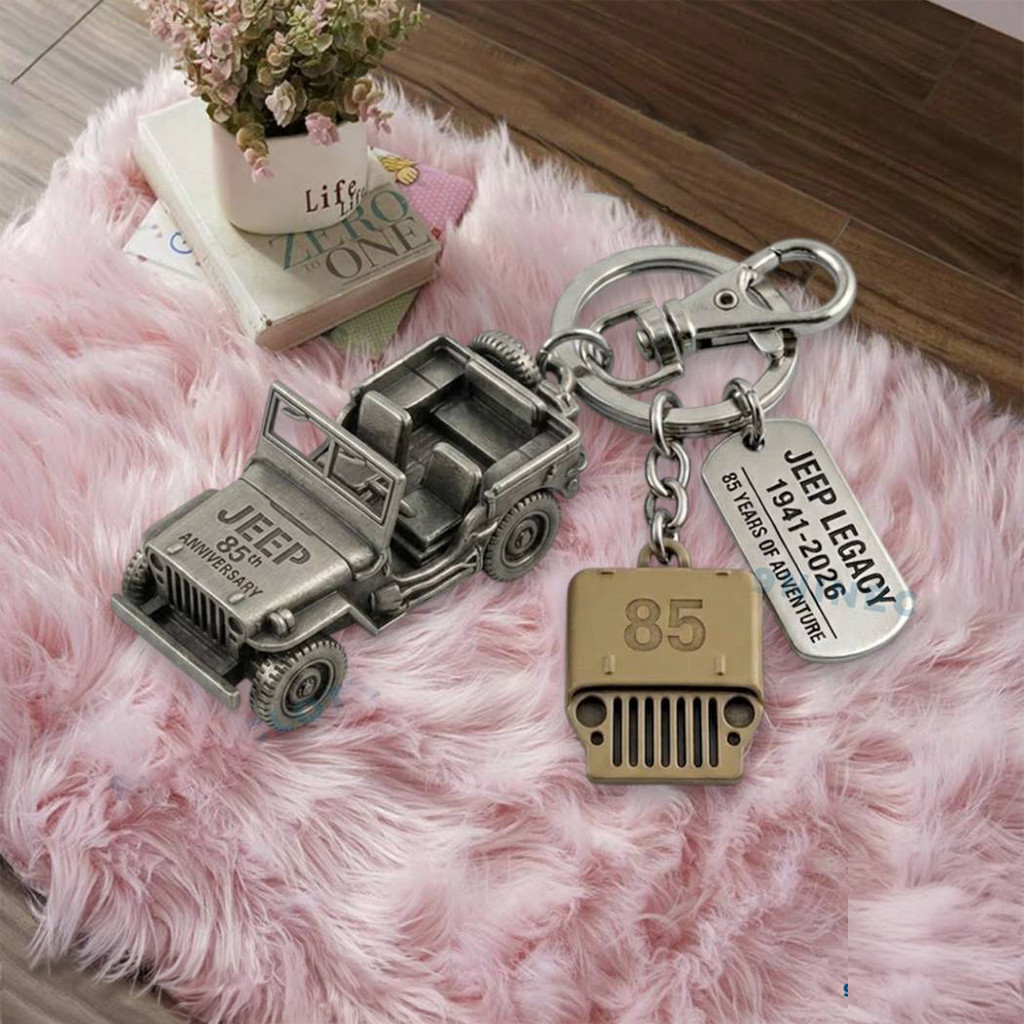 Jeep 85th Anniversary 1946 2026 Keychain Jeep Merch Best Father's Day Gifts