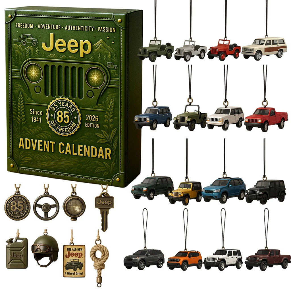 Jeep 85th Anniversary 2026 Advent Calendar Car Lovers Gifts For Christmas