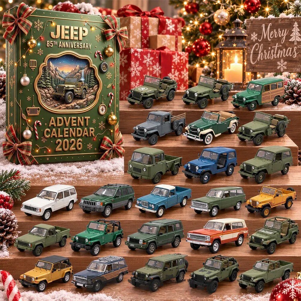 Jeep 85th Anniversary Christmas 2026 Advent Calendar Xmas Tree Ornaments Car Lovers Gifts