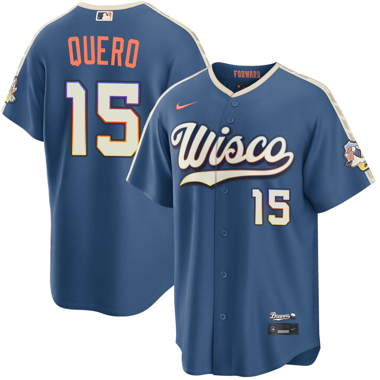 Jeferson Quero Milwaukee Brewers 2026 City Connect Stadium Jersey - Mineral Blue