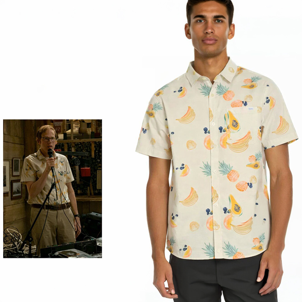 Jeff Hiller On Widows Bay Season 1 Hurley Button Up Shirt Unique Gifts For Husband