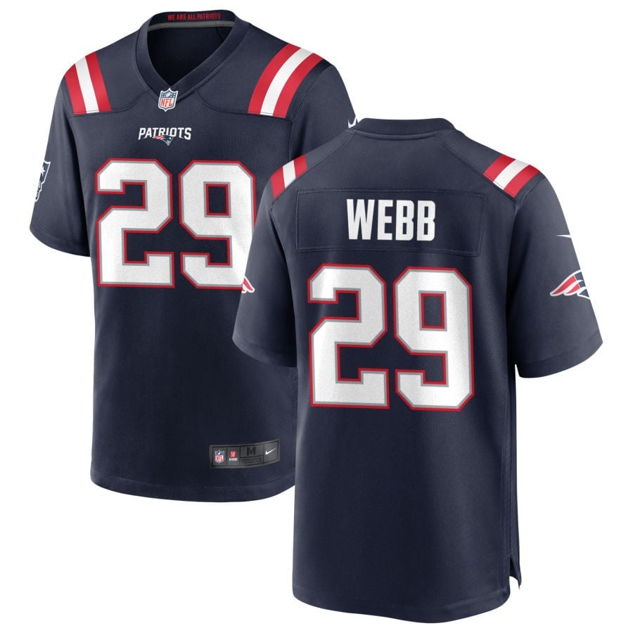 Jeremiah Webb New England Patriots 2025 Game Jersey - Navy