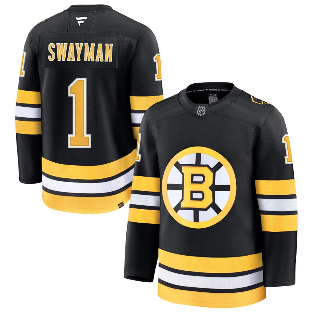 Jeremy Swayman Boston Bruins 2026 Home Premium Jersey - Black