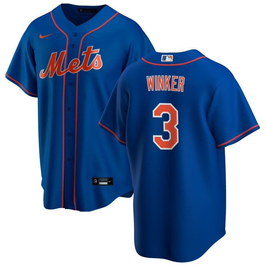 Jesse Winker New York Mets 2025 Alternate Replica Jersey - Royal