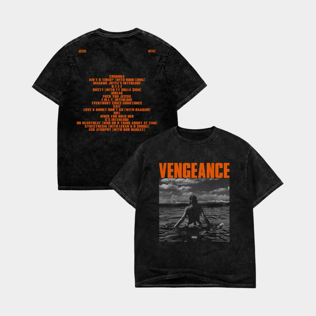 Jessie Reyez Merch 2026 A Little Vengeance B And W Wash T-Shirt Gifts For Music Fans