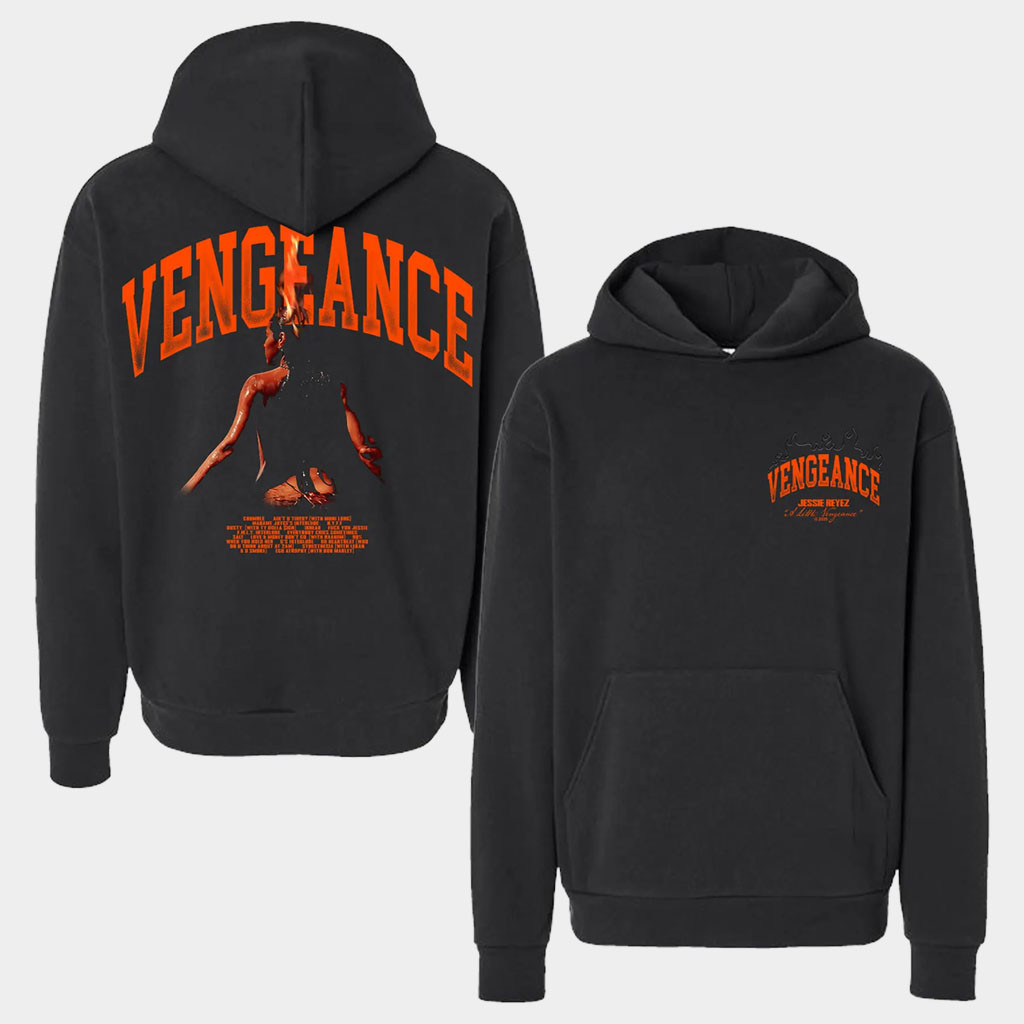Jessie Reyez Merch 2026 VENGEANCE Hoodie Black Gifts For Music Lovers