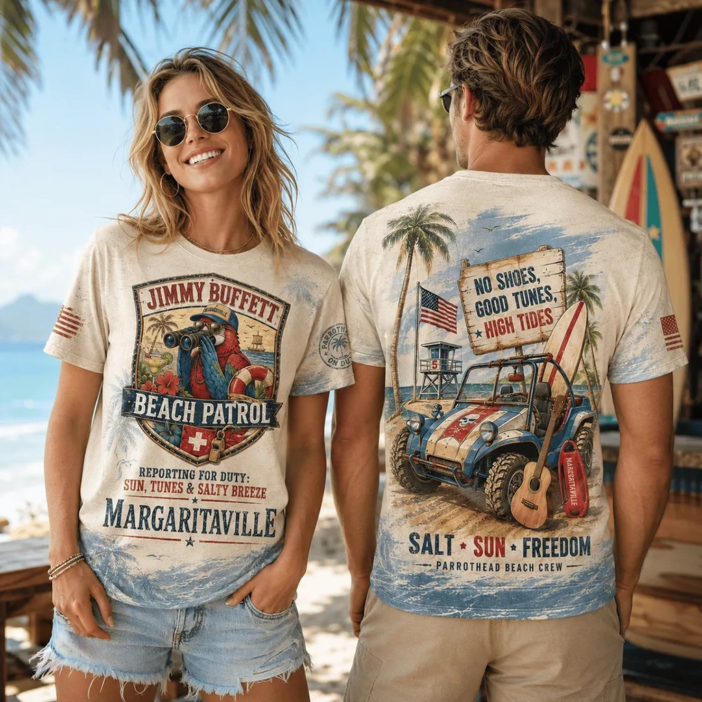 Jimmy Buffett Margaritaville Beach Patrol T-Shirt Salt Sun Freedom Shirt Jimmy Buffett Merch