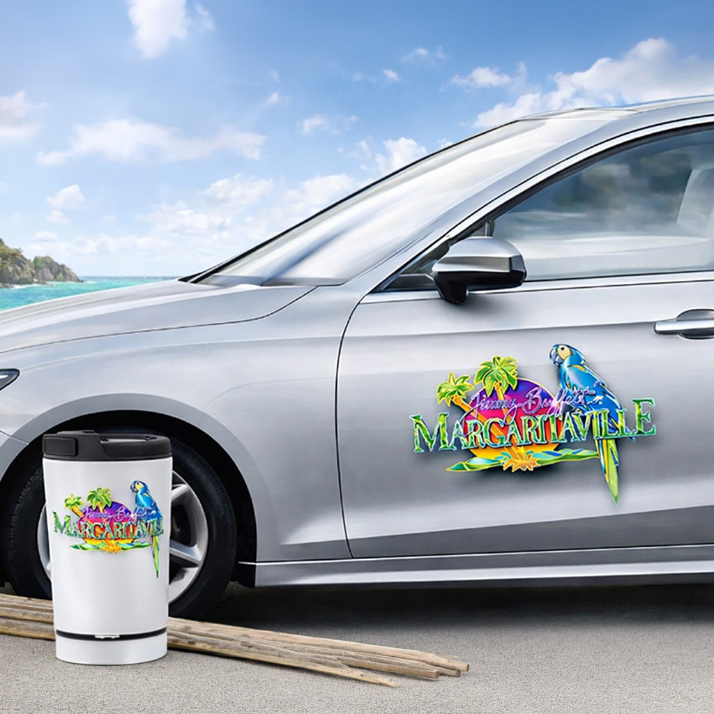 Jimmy Buffett Margaritaville Brand Car Sticker Jimmy Buffett Merch Gifts For Fans - Image 3