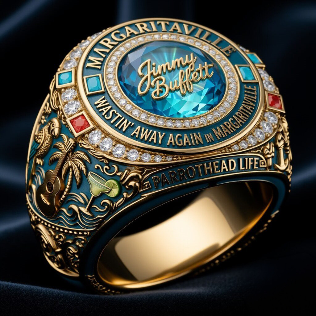 Jimmy Buffett Margaritaville Ring Parrothead Life Ring Jimmy Buffett Merch Gifts For Fans