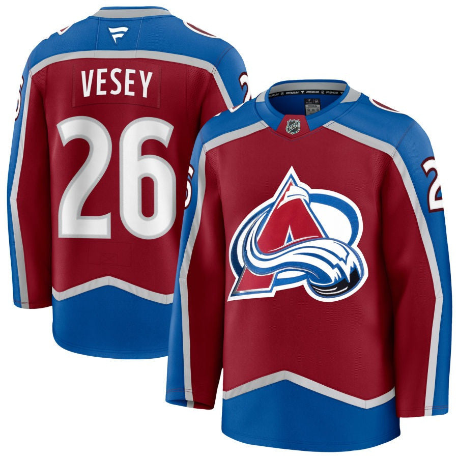Jimmy Vesey Colorado Avalanche 2025 Burgundy Home Premium Jersey 1 Jimmy Vesey Colorado Avalanche 2025 Burgundy Home Premium Jersey