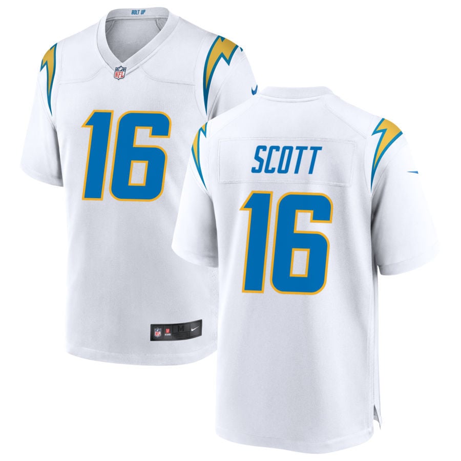 JK Scott Los Angeles Chargers 2025 Game Jersey - White