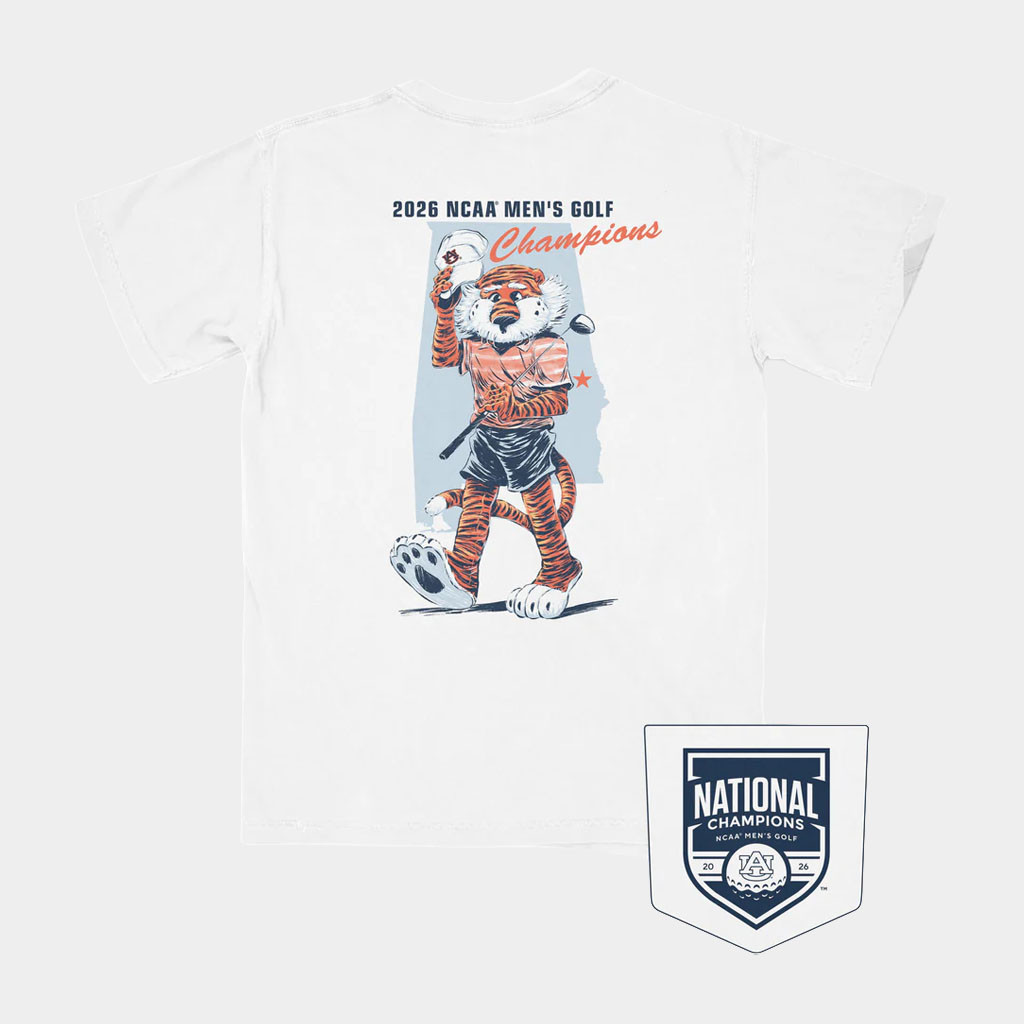 JNJ Apparel Merch Auburn Golf 2026 Champions T-Shirt Auburn Tigers Merch Gift For Golf Lovers