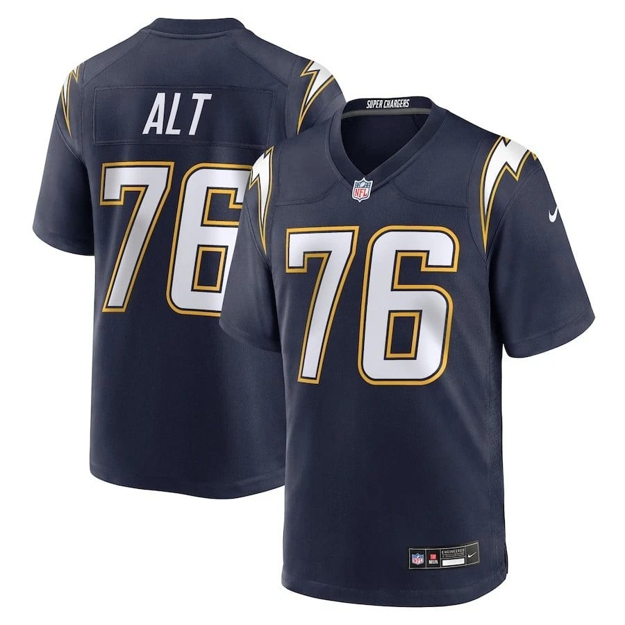 Joe Alt Los Angeles Chargers 2025 Alternate 2025 Game Jersey - Navy