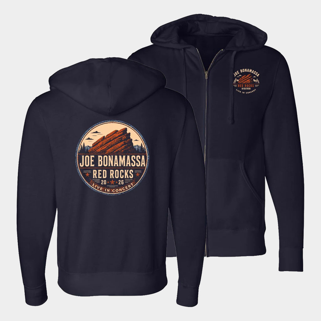 Joe Bonamassa Merch 2026 Red Rocks Zip Hoodie Joe Bonamassa Tour Merch Gift For Music Fans