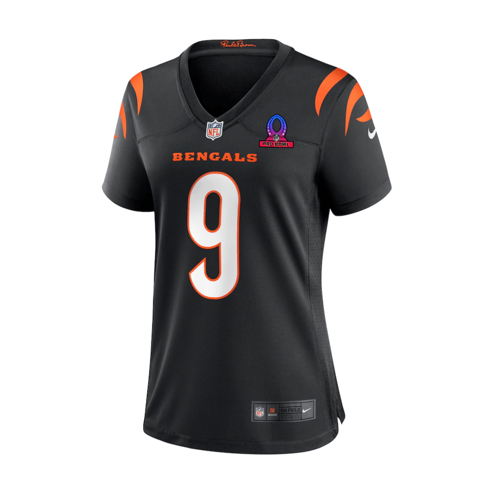 Joe Burrow Cincinnati Bengals 2025 Pro Bowl Patch Game Jersey - Black - Image 3