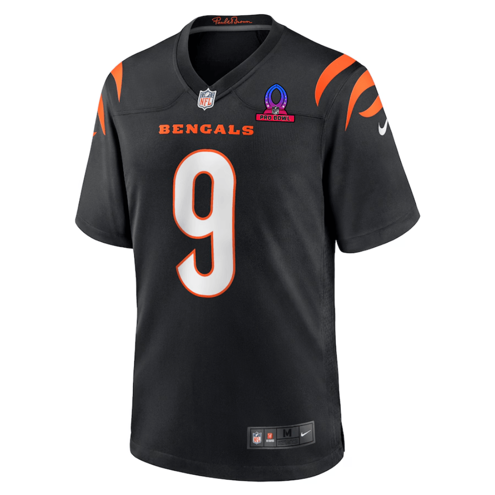 Joe Burrow Cincinnati Bengals 2025 Pro Bowl Patch Game Men Jersey - Black - Image 2