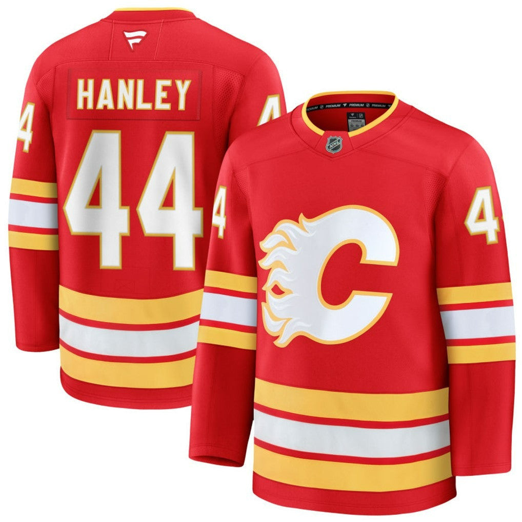 Joel Hanley Calgary Flames 2025 Home Premium Jersey - Red 1 Joel Hanley Calgary Flames 2025 Home Premium Jersey - Red