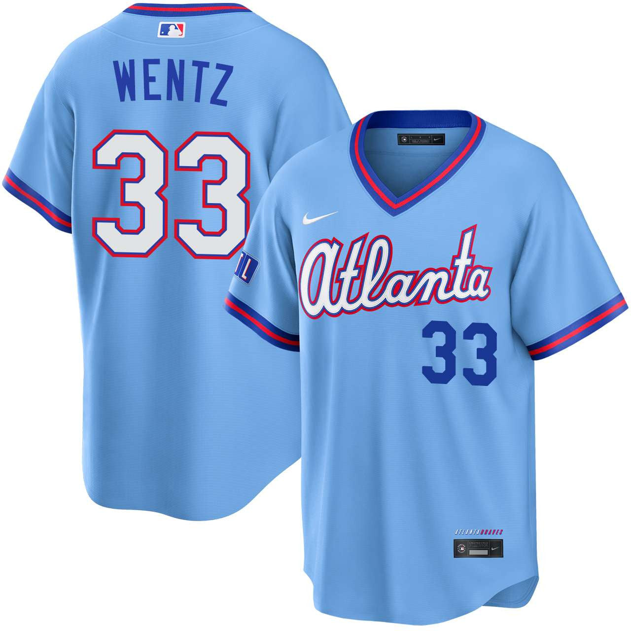 Joey Wentz Atlanta Braves 2026 City Connect Stadium Jersey - Powder Blue