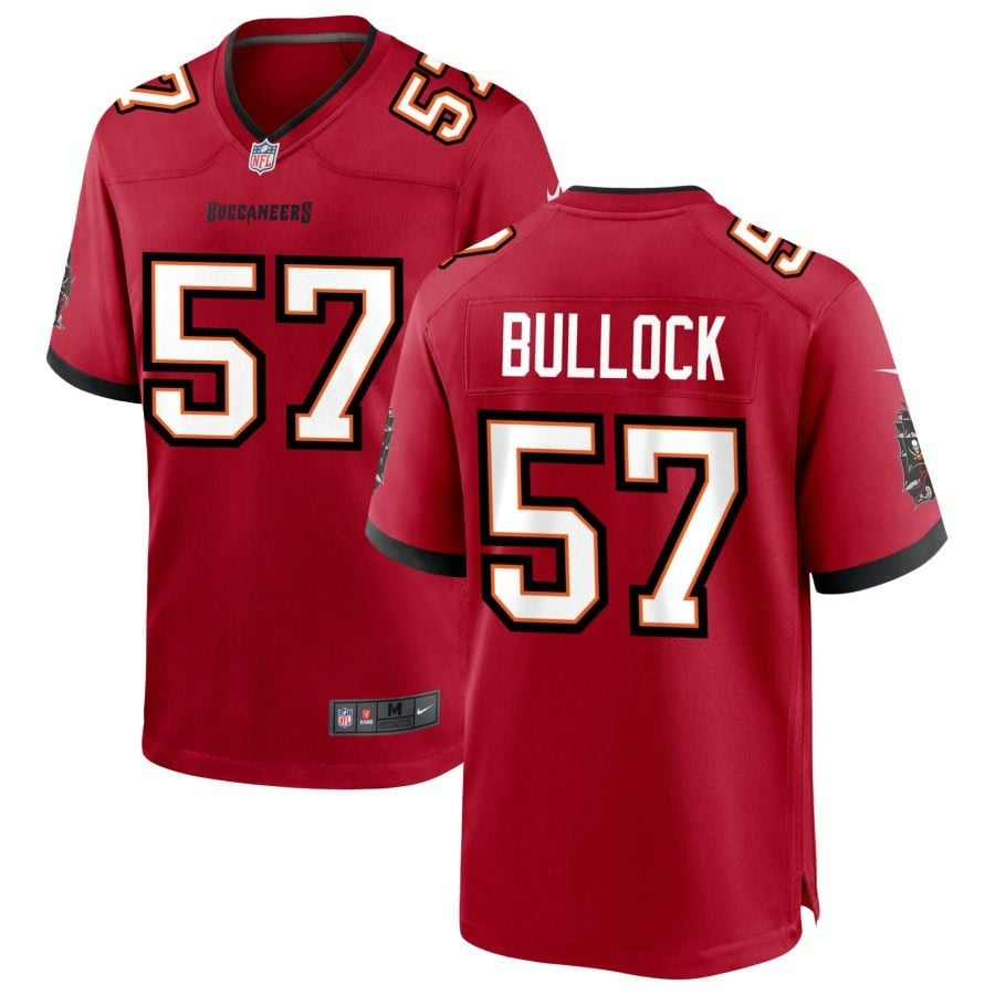 John Bullock Tampa Bay Buccaneers 2025 Team Game Jersey - Red