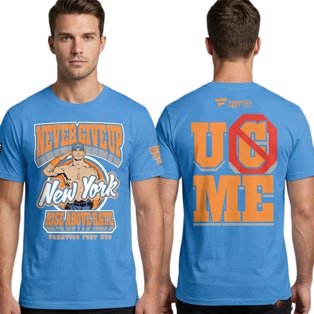 John Cena Fanatics Fest New York 2026 WWE Never Give Up Rise Above Hate T-Shirt WWE Merch