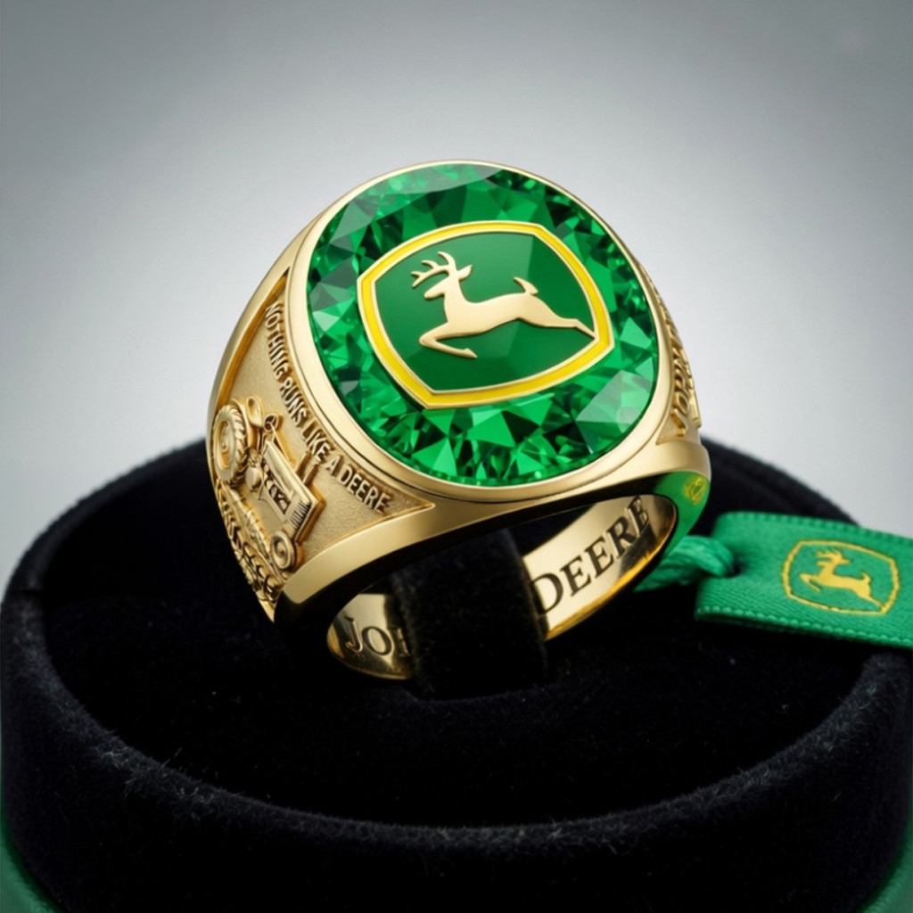 John Deere Agricultural Equipment Brand Commemorative Ring John Deere Merch Gifts For Dad