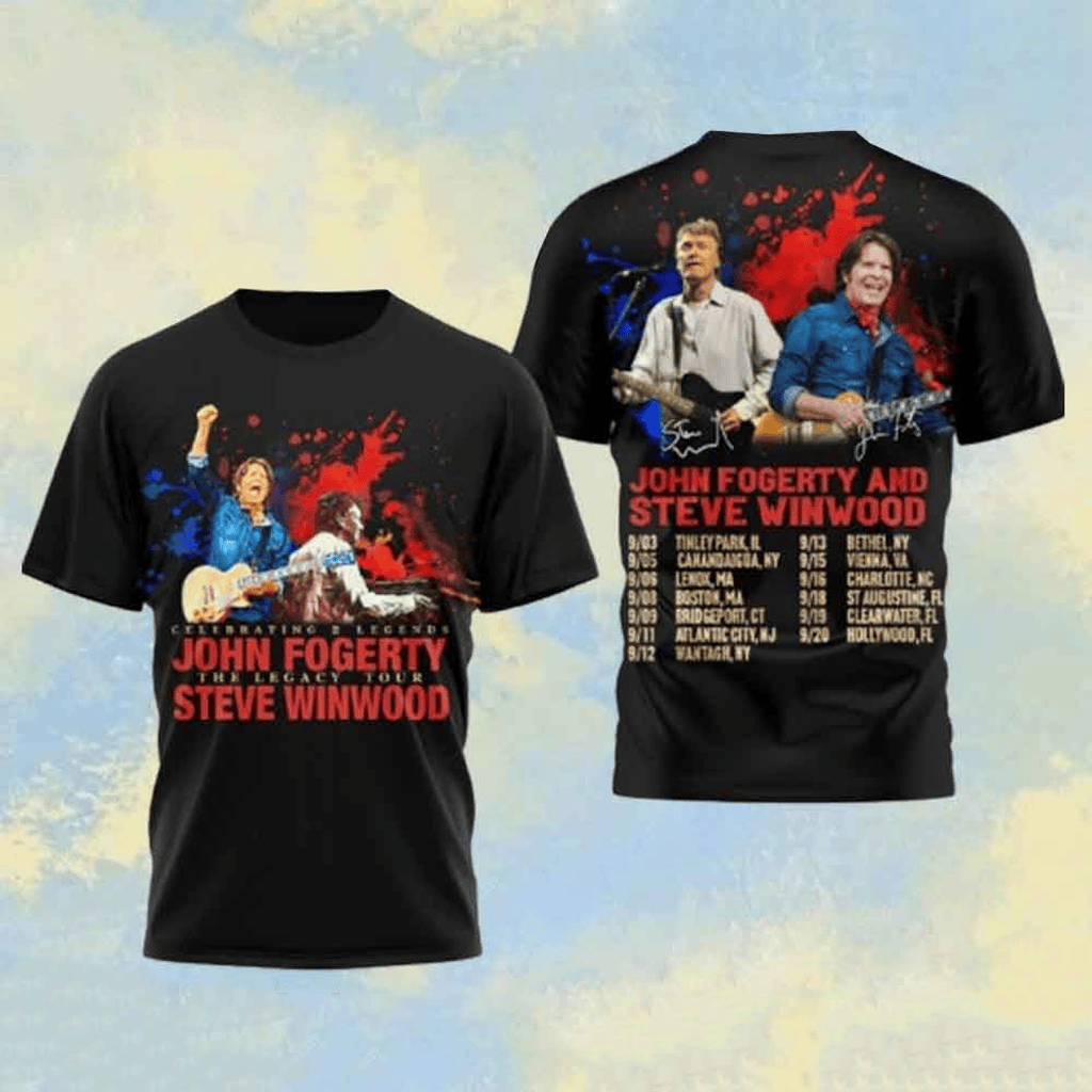 John Fogerty And Steve Winwood The Legacy Tour T-Shirt Gift Ideas For Music Lovers