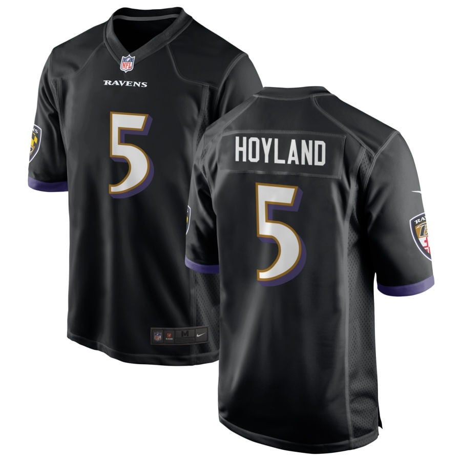 John Hoyland Baltimore Ravens 2025 Alternate Game Jersey - Black
