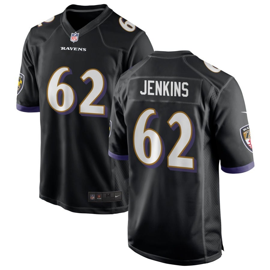 John Jenkins Baltimore Ravens 2025 Alternate Game Jersey - Black
