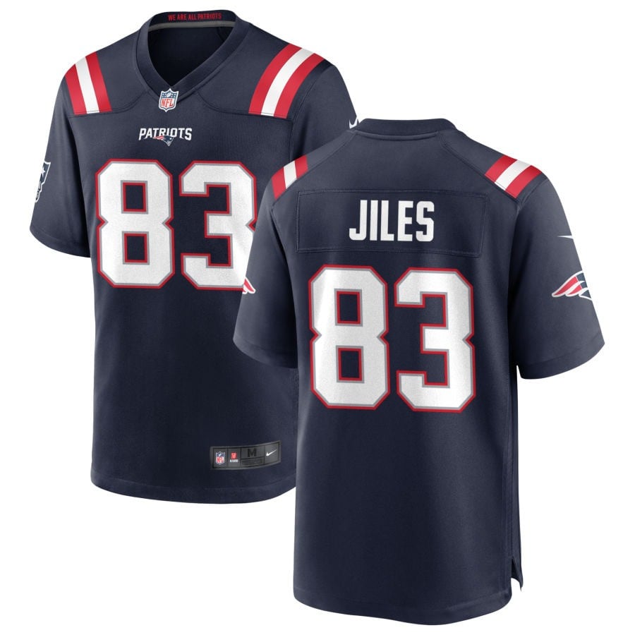 John Jiles New England Patriots 2025 Game Jersey - Navy