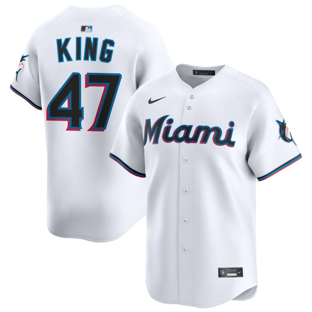 John King Miami Marlins 2026 Home Limited Jersey - White