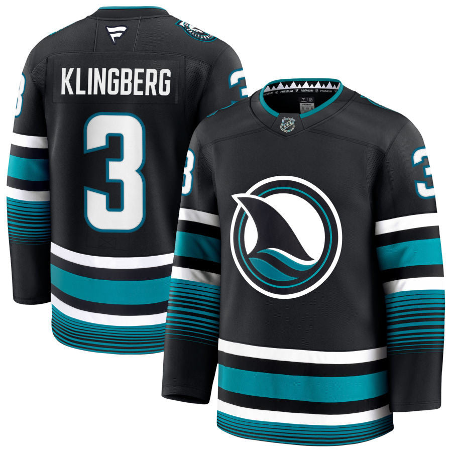 John Klingberg San Jose Sharks 2025 Alternate Jersey - Black 1 John Klingberg San Jose Sharks 2025 Alternate Jersey - Black