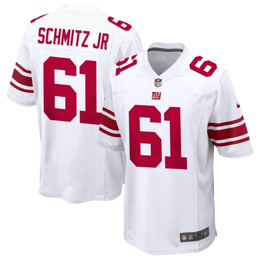 John Michael Schmitz Jr New York Giants 2025 Game Jersey - White