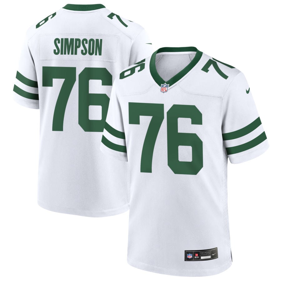 John Simpson New York Jets 2025 Game Jersey - Legacy White