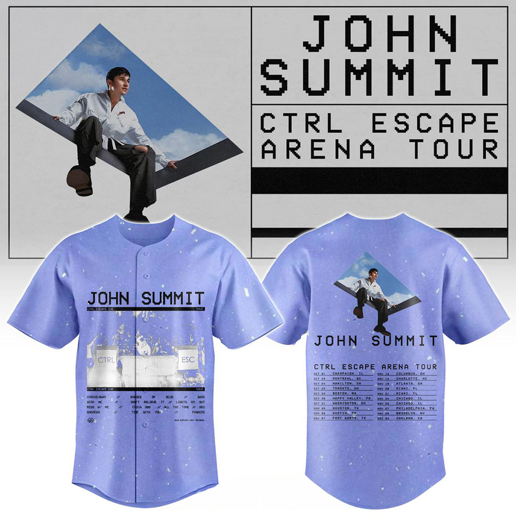John Summit CTRL Escape Arena Tour 2026 Jersey John Summit Merch Best Gifts For Music Lovers