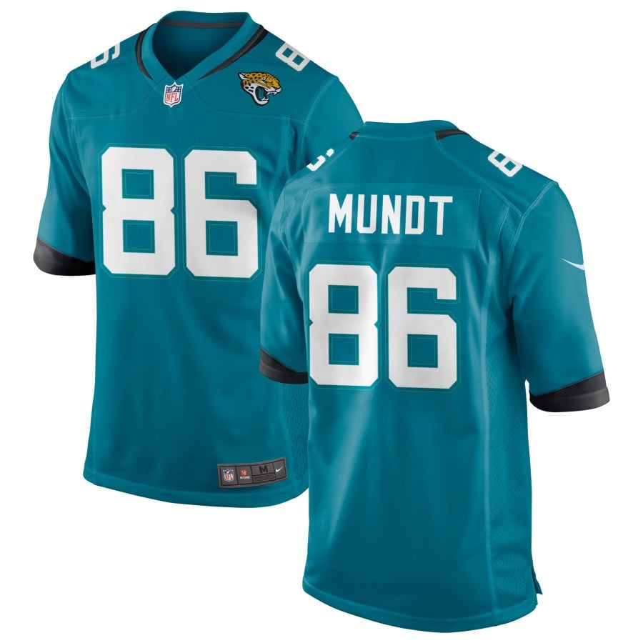 Johnny Mundt Jacksonville Jaguars 2025 Team Game Jersey - Teal