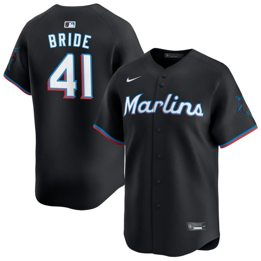 Jonah Bride Miami Marlins 2025 Alternate Limited Jersey ï¿½ï¿½ï¿½ Black