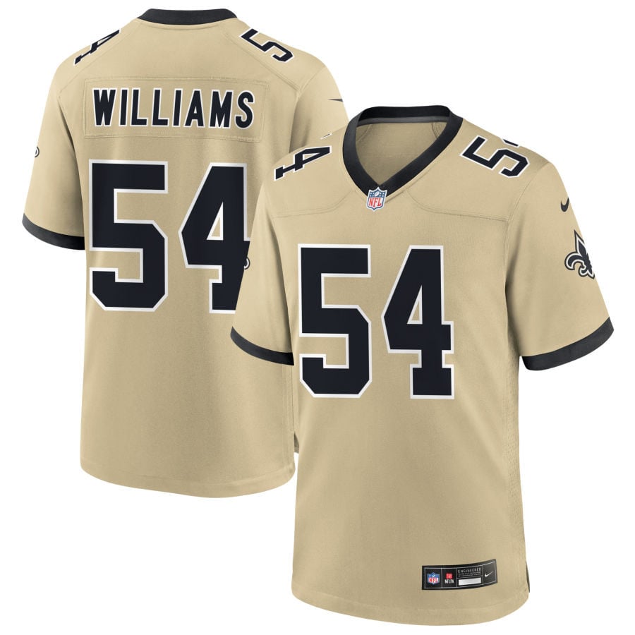 Jonah Williams New Orleans Saints 2025 Gameday Golds Alternate Game Jersey - Gold