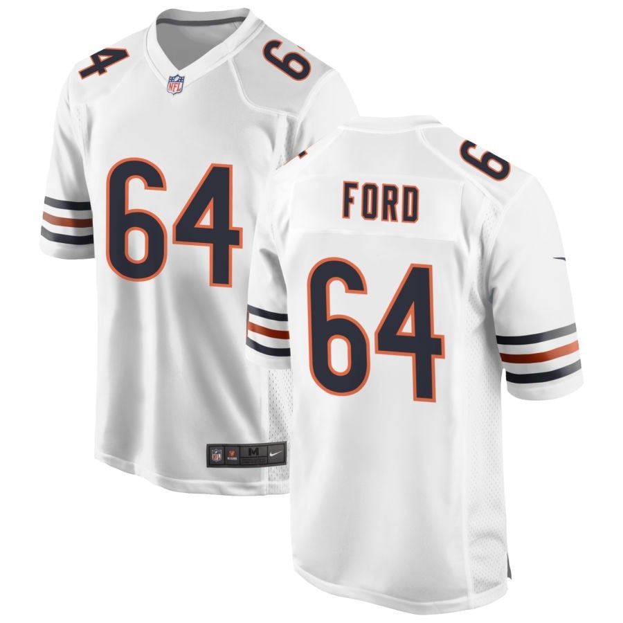 Jonathan Ford Chicago Bears 2025 Game Jersey - White