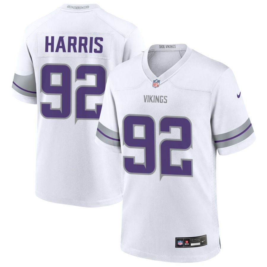 Jonathan Harris Minnesota Vikings 2025 Alternate Game Jersey - White