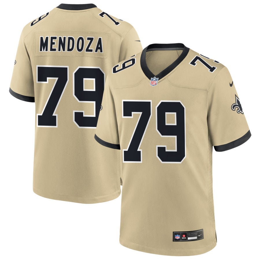 Jonathan Mendoza New Orleans Saints 2025 Gameday Golds Alternate Game Jersey - Gold