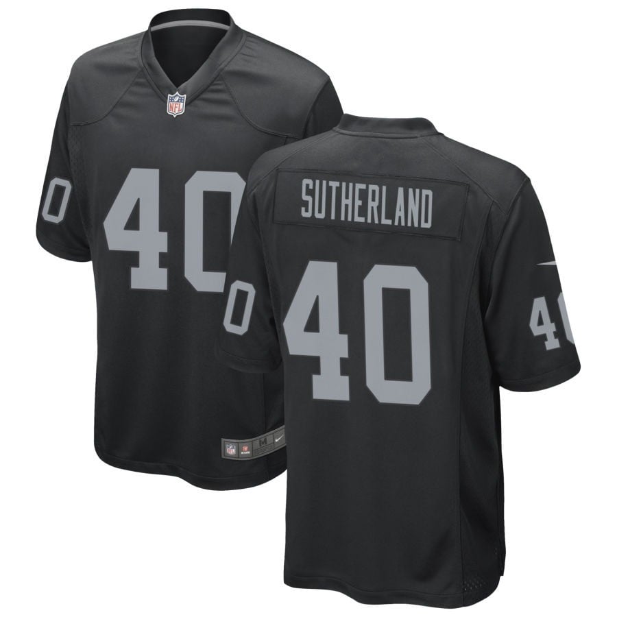 Jonathan Sutherland Las Vegas Raiders 2025 Game Jersey - Black