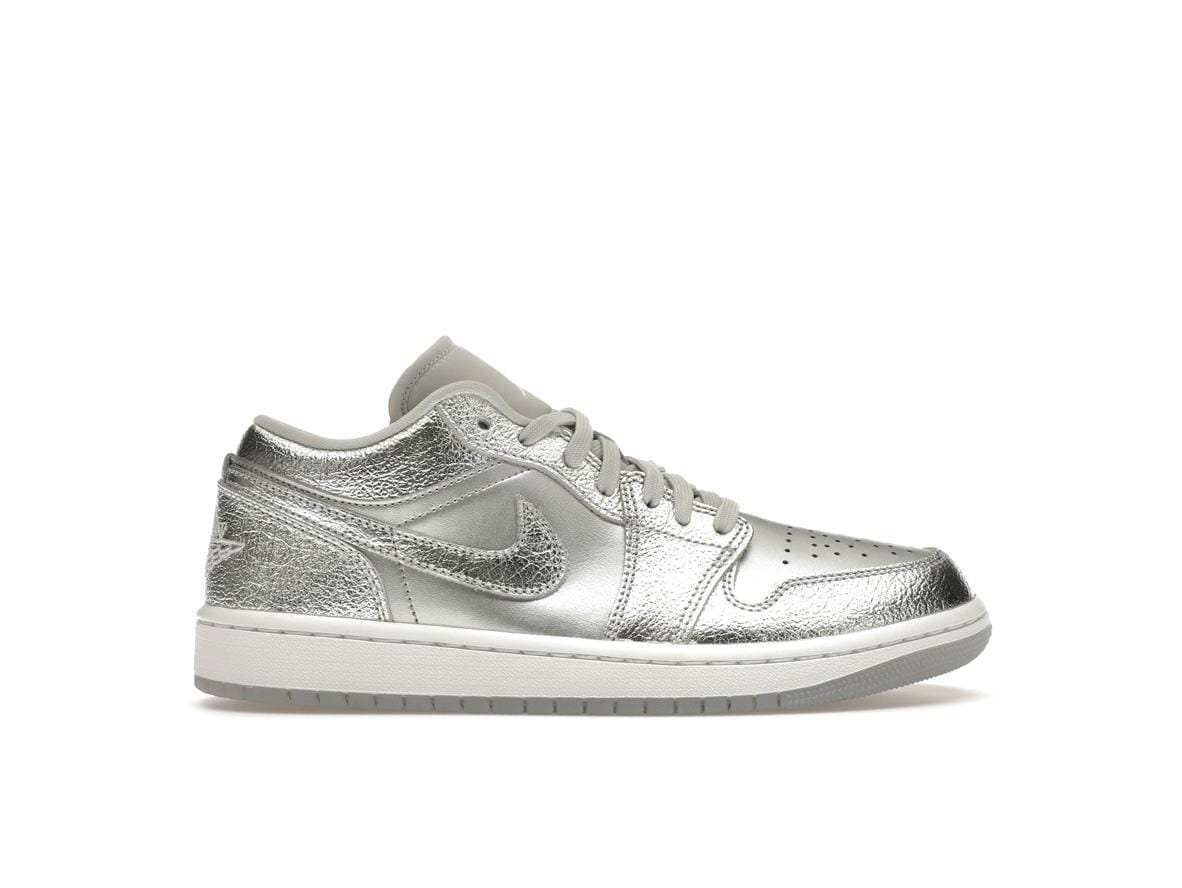 Jordan 1 Low SE Metallic Silver Women's Sneaker - Style FN5030-001 - Image 2
