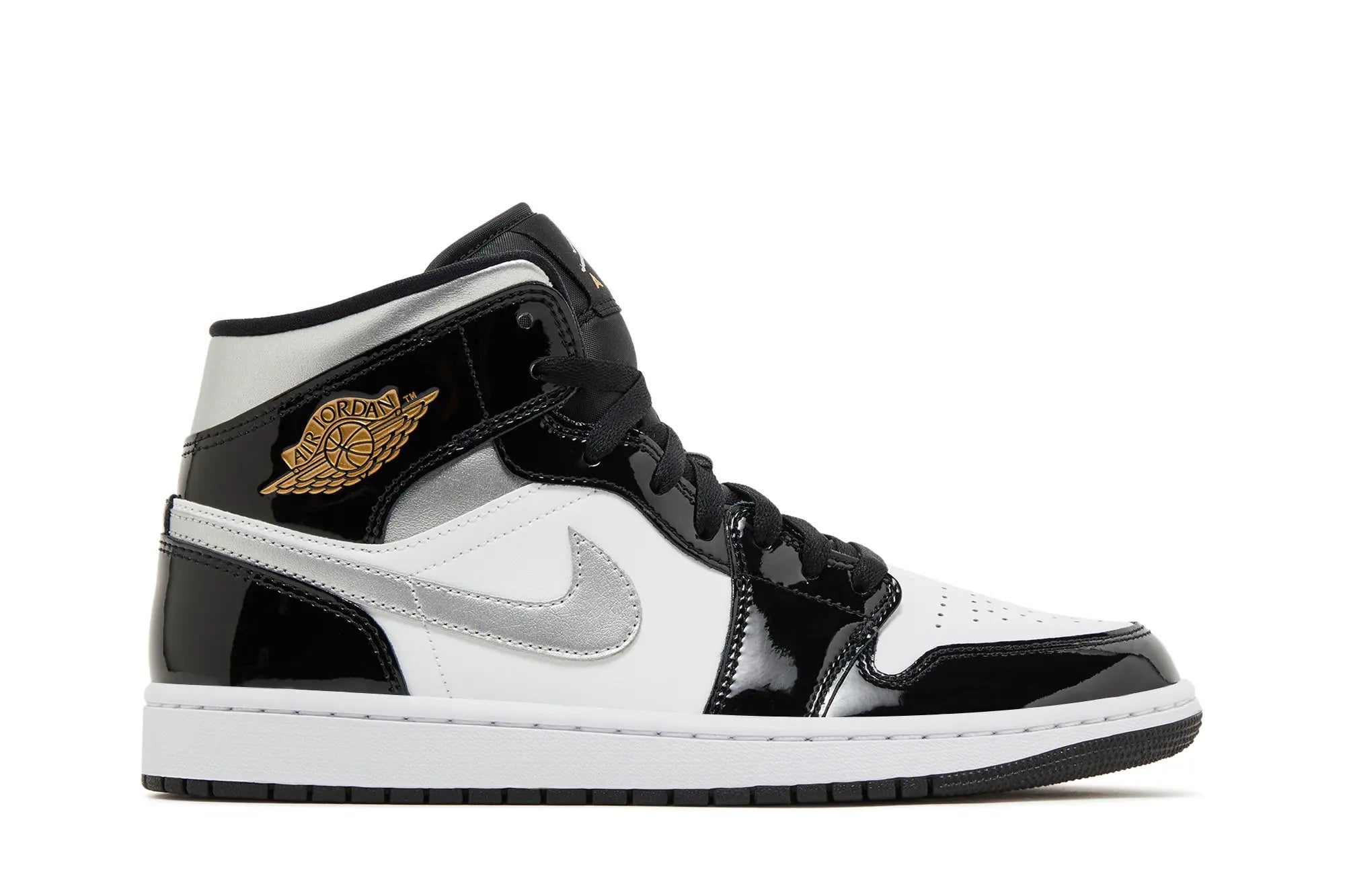 Jordan 1 Mid SE 'Black White Metallic Silver' - Image 3