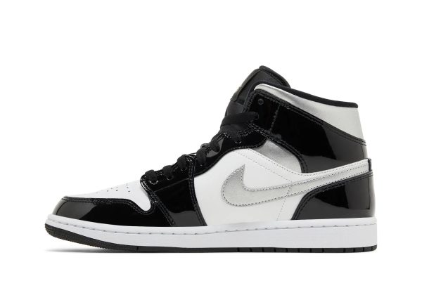 Jordan 1 Mid SE 'Black White Metallic Silver' - Image 2