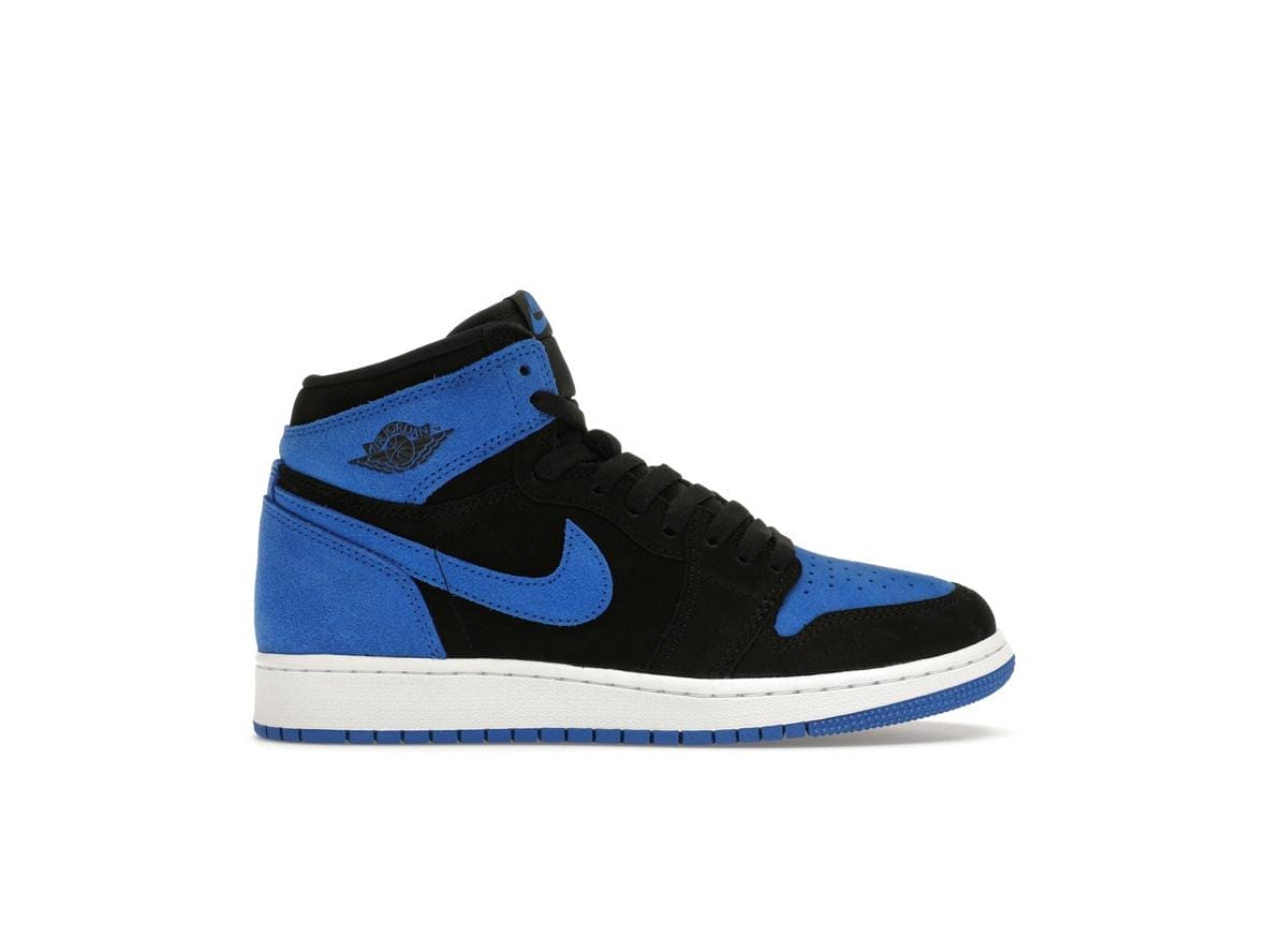Jordan 1 Retro High OG Royal Reimagined GS Black/Royal Blue/White Shoes | FD1437-042
