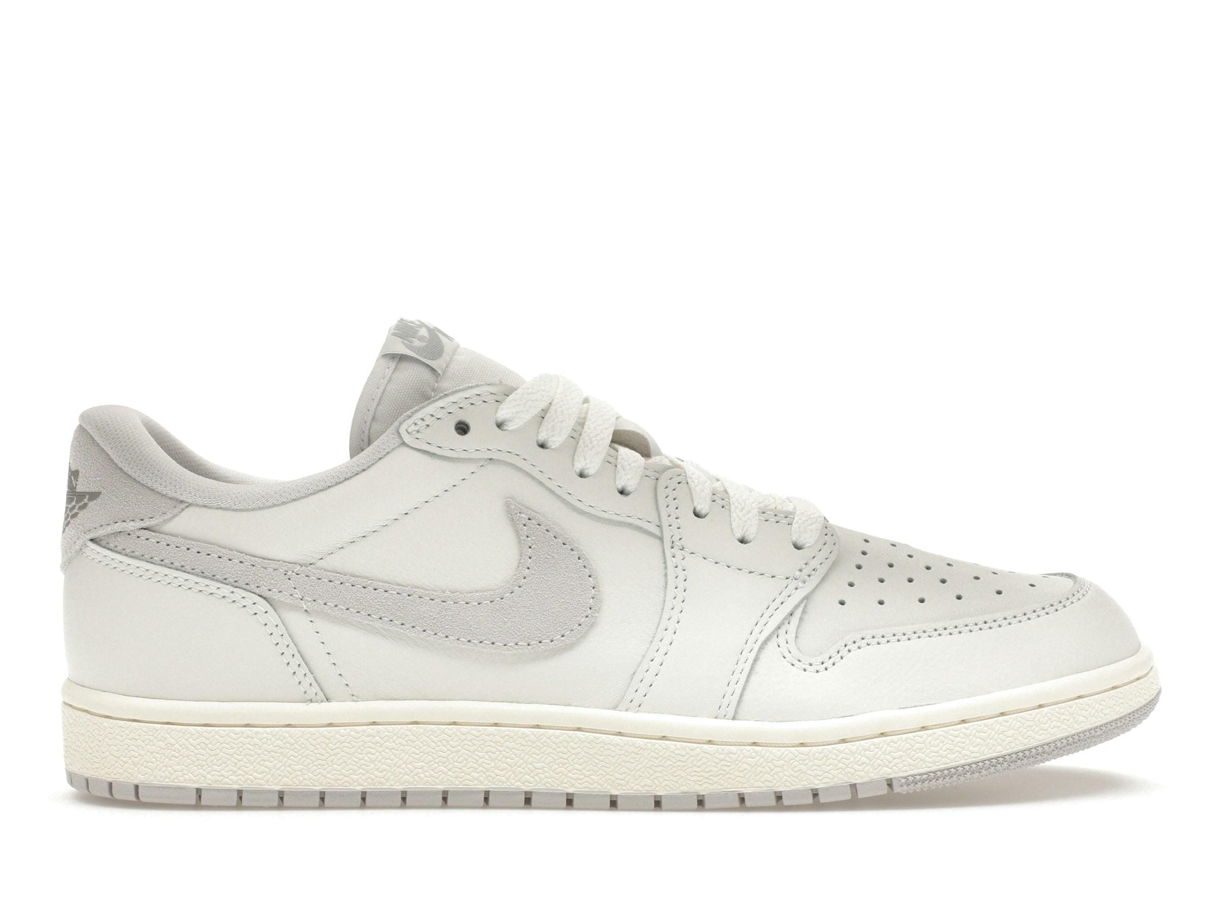 Jordan 1 Retro Low '85 Neutral Grey Leather Trainers Shoes | FB9933-100 - Image 2