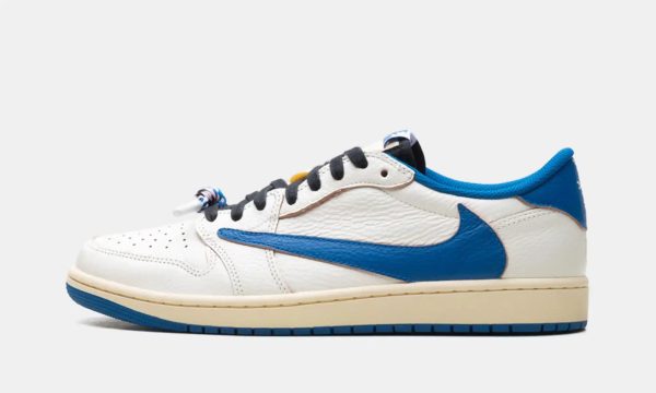 Jordan 1 Retro Low OG SP Fragment x Travis Scott Sail Military Blue - Image 2