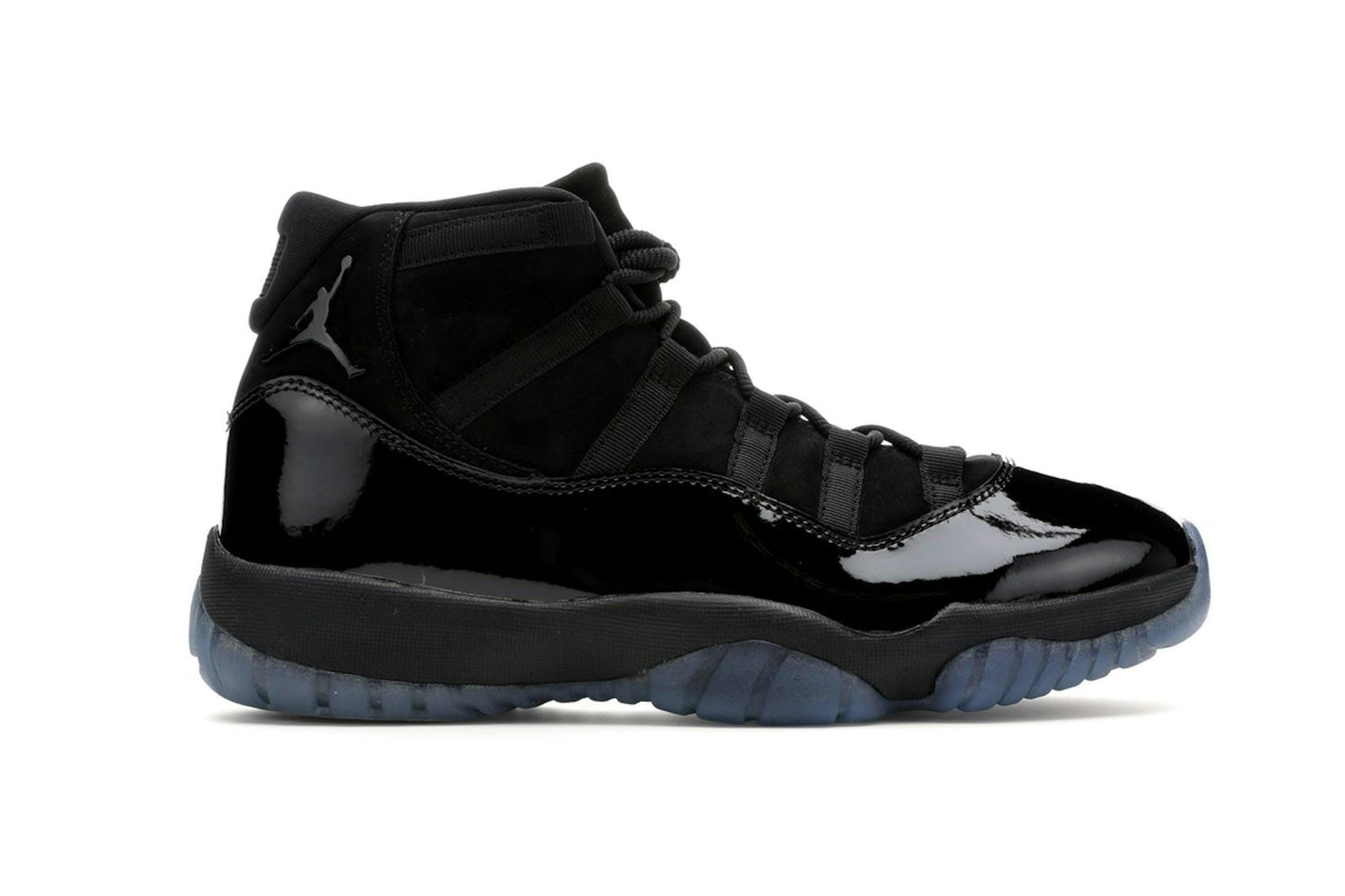 Jordan 11 Retro Cap and Gown Black Suede Trainers - 378037-005 - Image 2